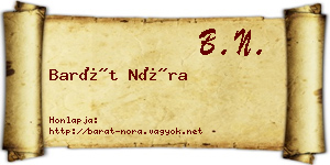 Barát Nóra névjegykártya